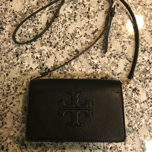 Authentic Tory Burch Black Bombe T Crossbody